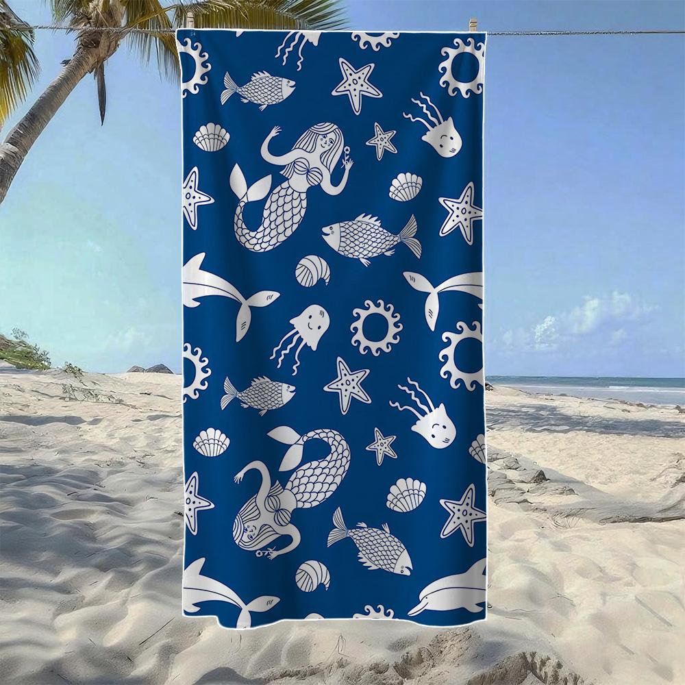 

Tropical Bird & Snake & Fish Beach Towel,Soft Quick-Drying,Perfect For Portable Outdoor Travel,Swimming,Camping And Summer Beach W30*H60(CM)