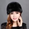 Real Mink Fur Hat Women'S Winter Fashion Baseball Hat Warm Mink Fur Knight Duck Tongue Hat Luxury Keep Warm Russian Lady Caps