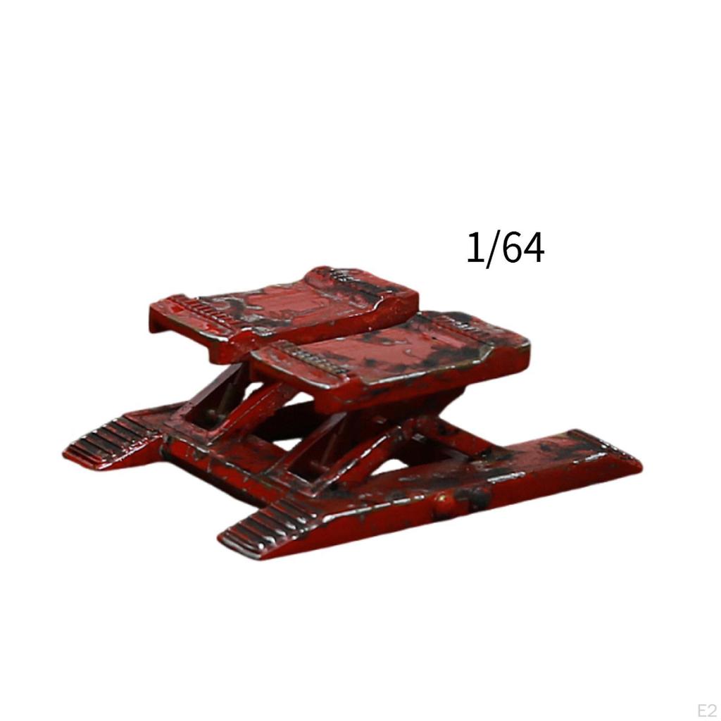 1/64 Car Garage Lifter Accessory,Hand Painted,Sand Table Decoration,Photography Props Realistic