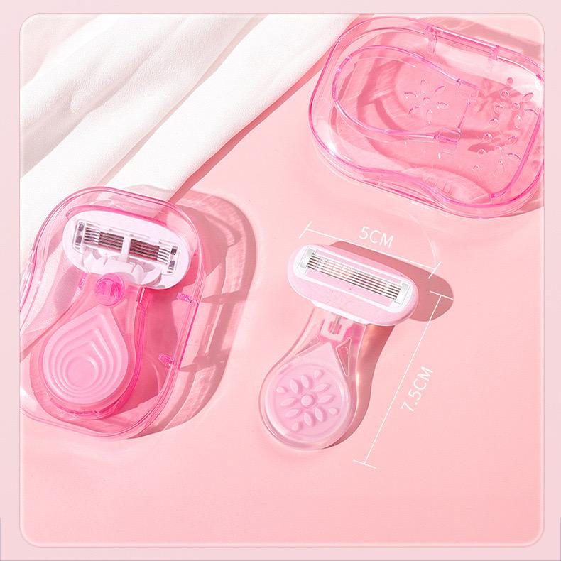 Women's full-body hair removal device, Non-disposable Manual Hair Removal Razor with Soap Holder - washable,Reuseabale