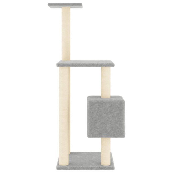 VidaXL Arbre à chat avec griffoirs en sisal Gris clair 104 cm 171470