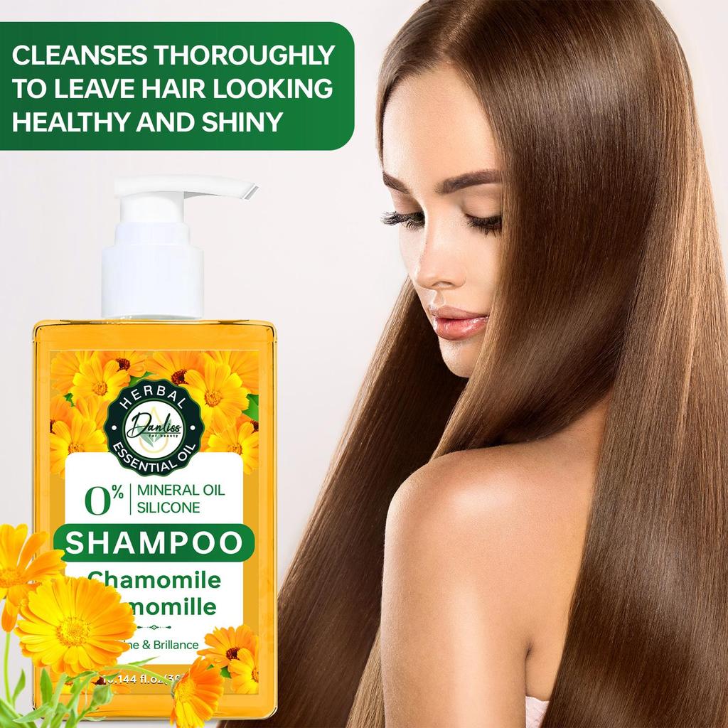 Chamomile Shampoo-Cleanses Thoroughly To Leave Hair Looking Healthy And Shiny-Suitable For All Hair Types, 300ml