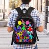 Rainbowed Cartoon Friends Backpack Youth Polyester Travel Backpacks Soft Funny High School Bags Rucksack