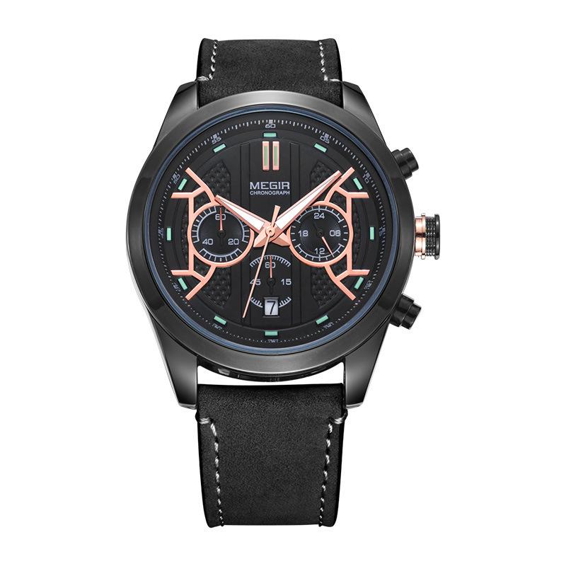 Watch Multifunctional Chronograph Calendar Luminous Waterproof Men S Watch Quartz Watch 3016G