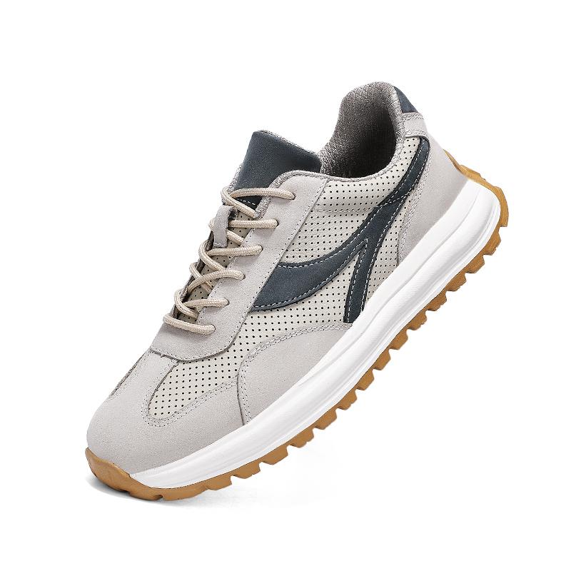 

Fashion Fall New Male Comfortable Walking Shoes Mesh Upper Breathable Men s Outdoor Footwear Lace-Up Men Flats Men s Casual Sports Shoes 38 серый