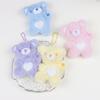 Cartoon Cute Bear Doll Plush Toy Keychain Small Pendant Children Xmas Gift Girl Heart Bag Ornament Keyring