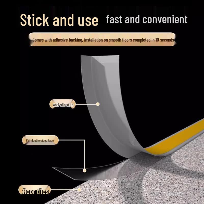 L-Shaped PVC Stair Anti-Slip Strip (5x2.5cm)