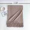 Autumn and Winter Thickened Warm Scarf Contrasting Color Plaid Imitation Cashmere Fringed Versatile Scarf Fashionable Commuter Decorative Shawl