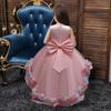 Colorful Princess Puffy Wedding Dress for Girls with Train
