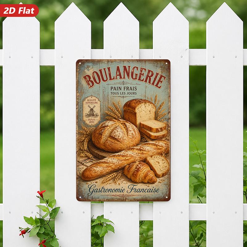 Boulangerie Metal Sign 8x12 Inch French Bakery Decor