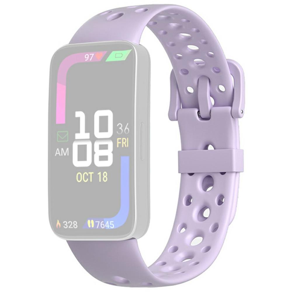 Breathable Silicone Strap for Huawei Band 10/9/8 Adjustable Watch Band with Pin Buckle