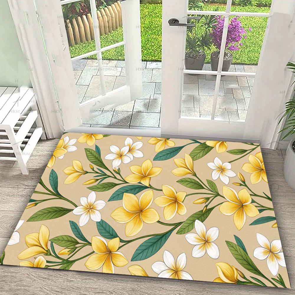 Schattig Pastel Bloemenrooster Tapijt Antislip Entreekleed Wasbaar Voordeur Vloermat voor Huisdecoratie Keukenmatten voor Vloer 30x50cm