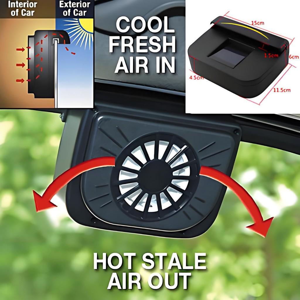 Solar Powered Car Window Windshield Auto Air Vent Cooling Fans Tools System