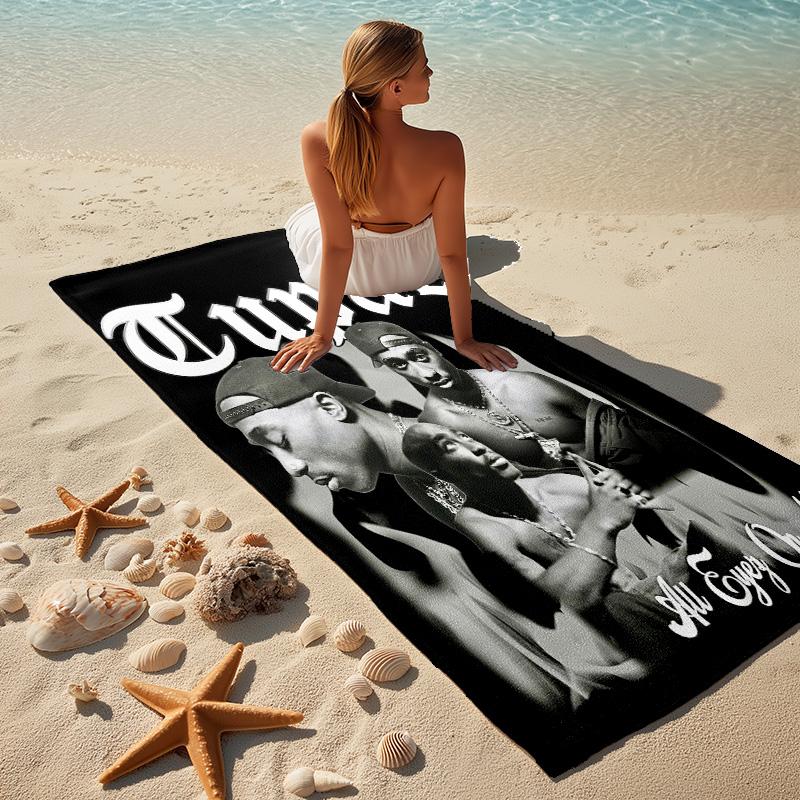 Tupac Legacy Stylish Digital Printing Beach Towel Quick Drying Absorbent Blanket For Beach Pool Gym Travel Christmas Gift C9211205