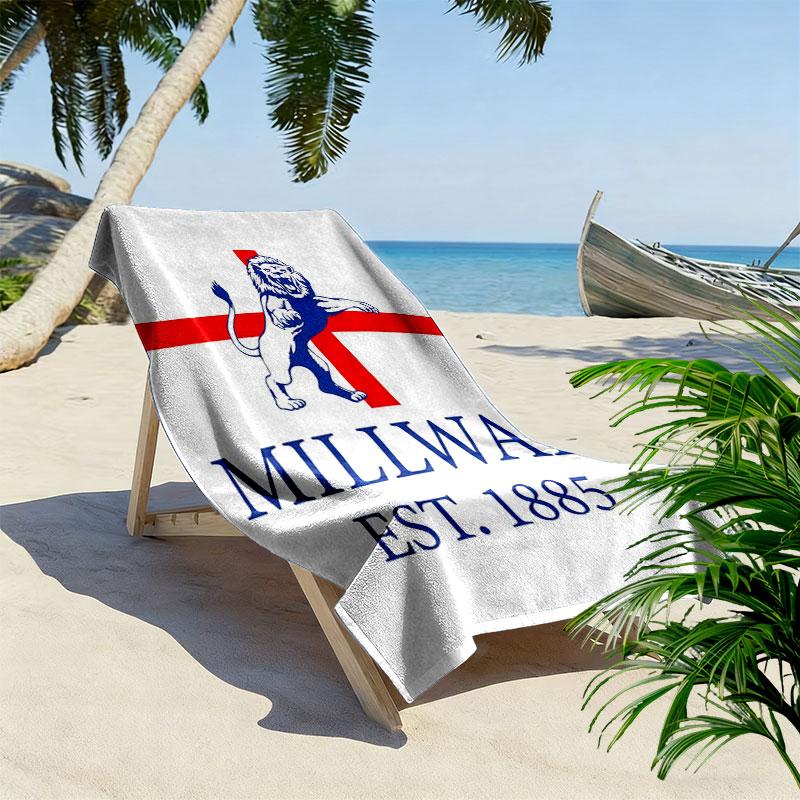Millwall logo Beach Towel, Large Soft Quick Dry Towel for Beach Camping Swimming