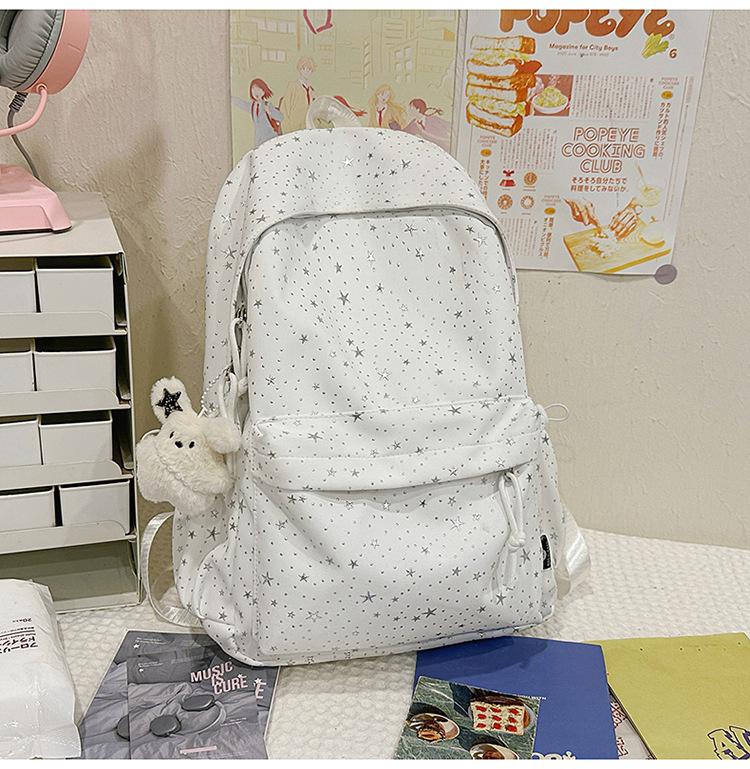 Schoolbag Japanese New Ins College Style Backpack Female Korean Gypsy Star Student Schoolbag Casual Versatile Travel Backpack