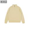 350g Heavyweight Stand Collar Half-Zip Hoodie for Outdoor Sports - Plain Color, High Quality, Spring & Autumn Wear