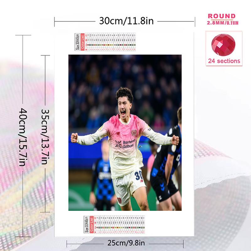 Ibrahim Maza Pattern 3pcs 100% Round Full Drill 5D DIY Diamond Painting Embroidery Cross Stitch Rhinestone Décor