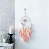 Dream Catcher Hanging Ornament Decor Handmade LED Lights Pink Feather Healing Crystals Dreamcatchers