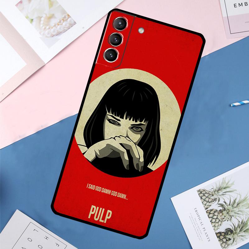 Pulp Fiction Movie Poster Case For Samsung Galaxy S24 Ultra S21 S22 S23 S25 Ultra S9 S10 Plus S20 FE S25 FE Back Cover