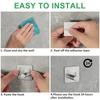 Stainless Steel Adhesive Hook Waterproof Self Adhesive Wall Hook Heavy Duty Towel Holder Home Kitchen Bathroom Organizer Hooks