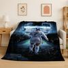 CR15 Goat R-Ronaldo Football Star Flannel Blanket Soft Warm Throw Blanket for Bedroom Living Room Bed Travel Camping Picnic Kid