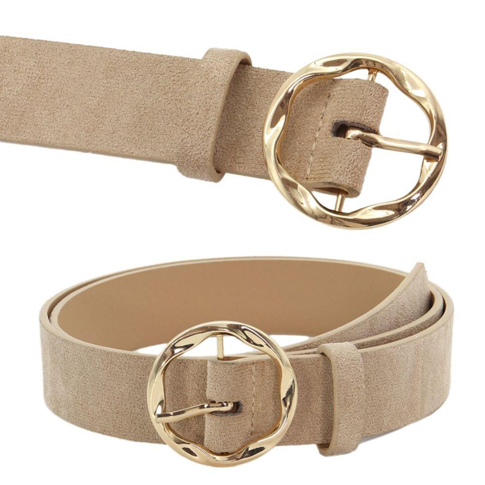 Luxury Design Suede Wide Belt PU Leather Business Waist Strap Pin Buckle Waistband Men Women