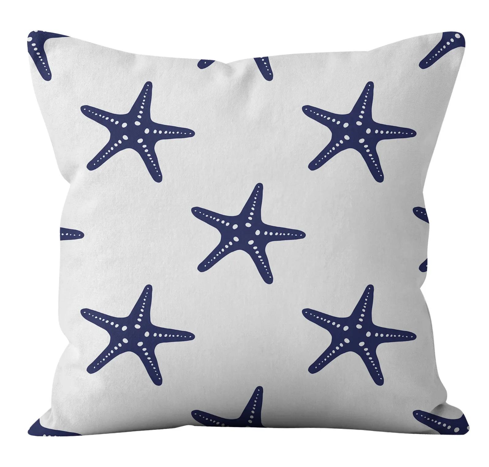 

New Navy Blue Geometric Linen Pillows Cover Modern Fashion Nordic Couch Simple Cushion Cover Livingroom Decor Throw Pillows CaseYMD-,(11) 66x66cm