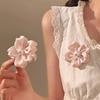 1/5/10pcs Flower Hair Clips Satin Cherry Petals Hair Clip For Women Girls Student Daily Sweety Hair Accessory Floral Headwears