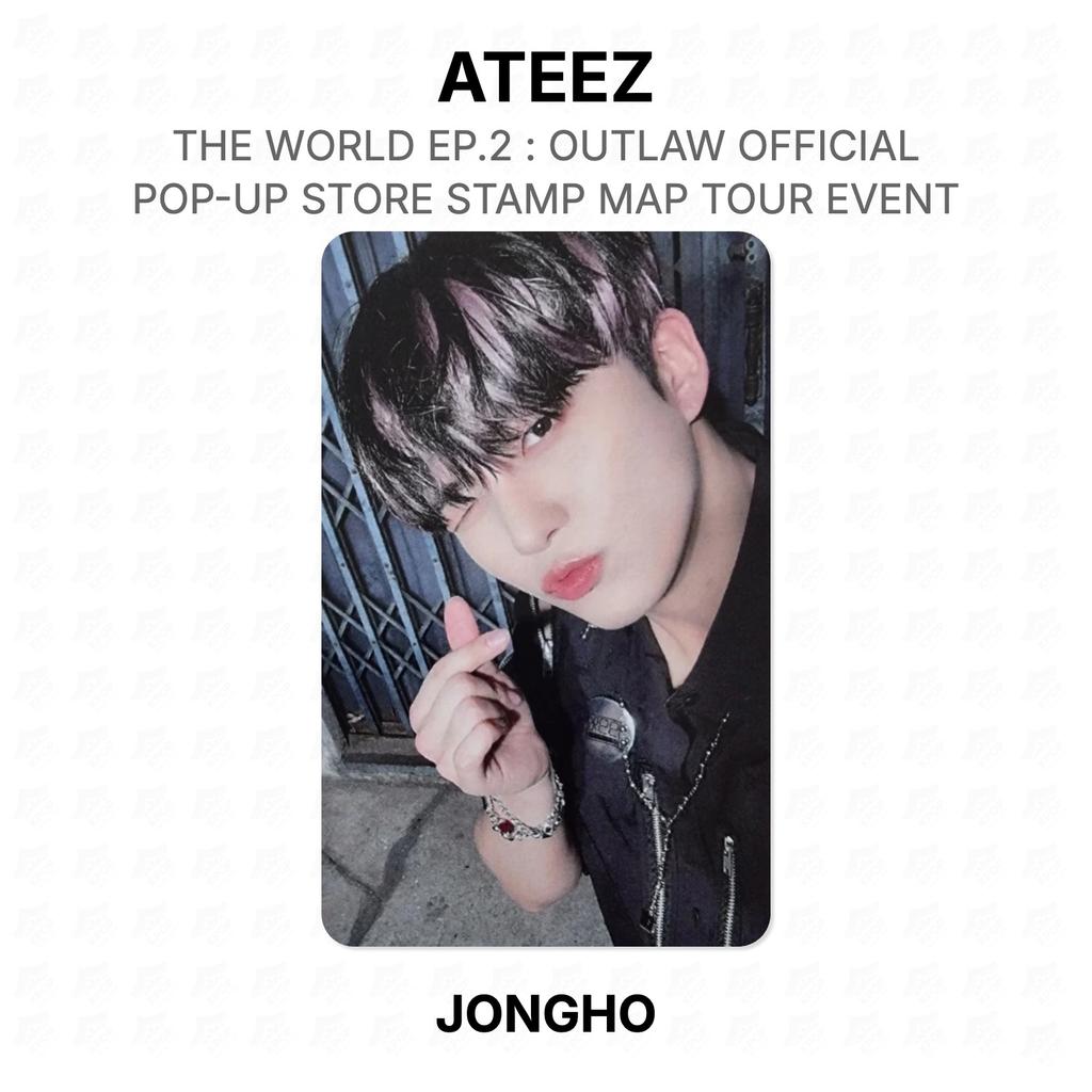 ATEEZ THE WORLD EP.2 : OUTLAW OFFICIAL POP-UP STORE STAMP MAP TOUR EVENT Official Photocard