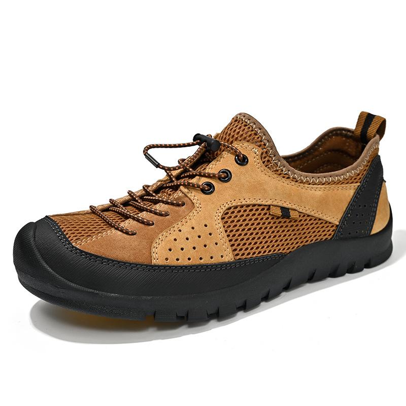 KN's Same Outdoor Hiking Shoes Men's Summer Hollow Breathable Mesh Shoes Men's One-pedal Non-slip Sports and Leisure Shoes