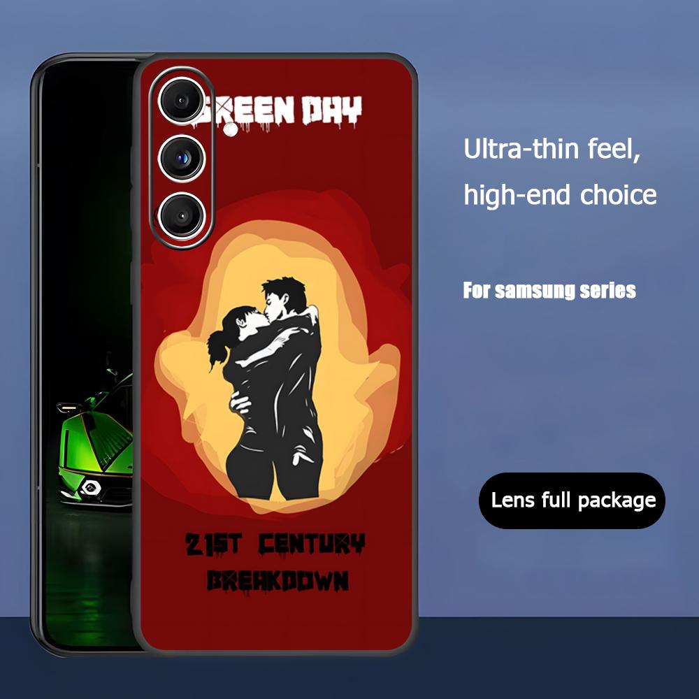 Hot Green Day Band Cool Phone Case For Samsung Galaxy S25 S24 S23 S22 S21 S20 Plus Ultra Note20 Soft Black