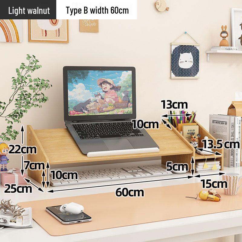Laptop and Monitor Desktop Riser for Office and Dorm Use