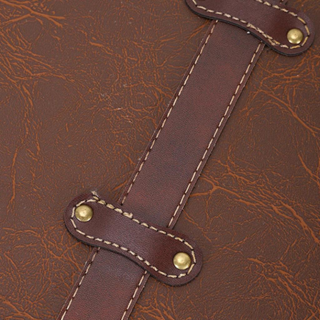 Leather Accent Wood Storage Box with Secure Metal Clasp for Entryway