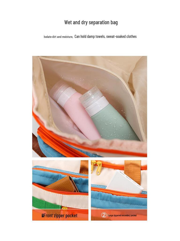 Women's Large Capacity Ultralight Travel Fitness Bag - Oxford Cloth Handheld Luggage Storage