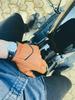 Harssidanzar Leather Motorcycle Gloves with Powersports Joint Protection Motorcycle Gloves Small Men's Touchscreen, GM028JP, Yellow,