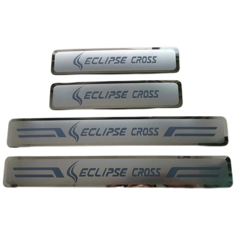 For Mitsubishi Eclipse Cross Car Door Protector Scuff Plate Exterior Accessories Step Protect Moldings Chrome Pads Edge