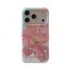 Korean Style Star Powder Lily Flower Phone Case for iPhone 17 Pro Max - Heart Design, Anti-drop, Suitable for iPhone 14, 15, and Apple 16.