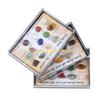 F26C 15 Pieces Set Multi Colors Rock Collection  Mixed Natural Mineral Ore Specimens with Box Jewelry Sets