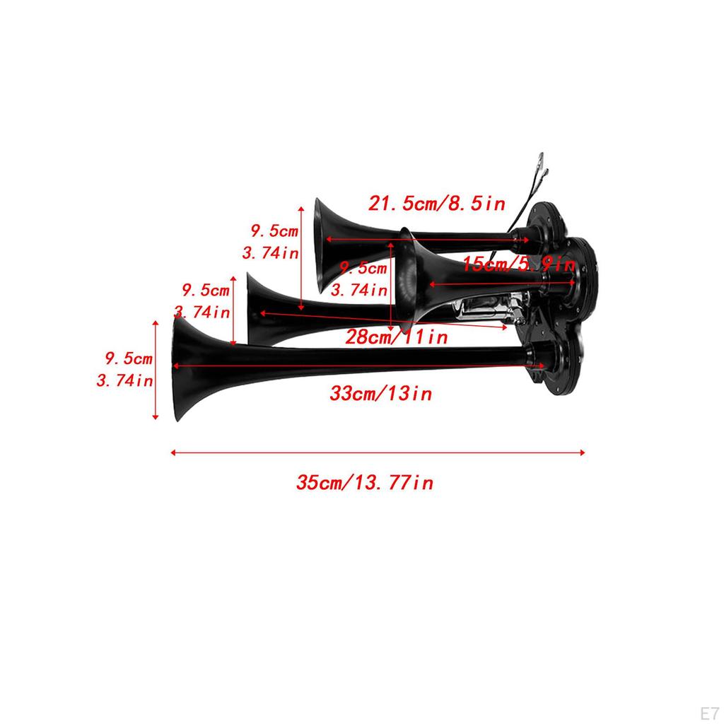 Four Trumpet Train Air Speaker Replacement Modification Parts Accessory for Vehicles Boats