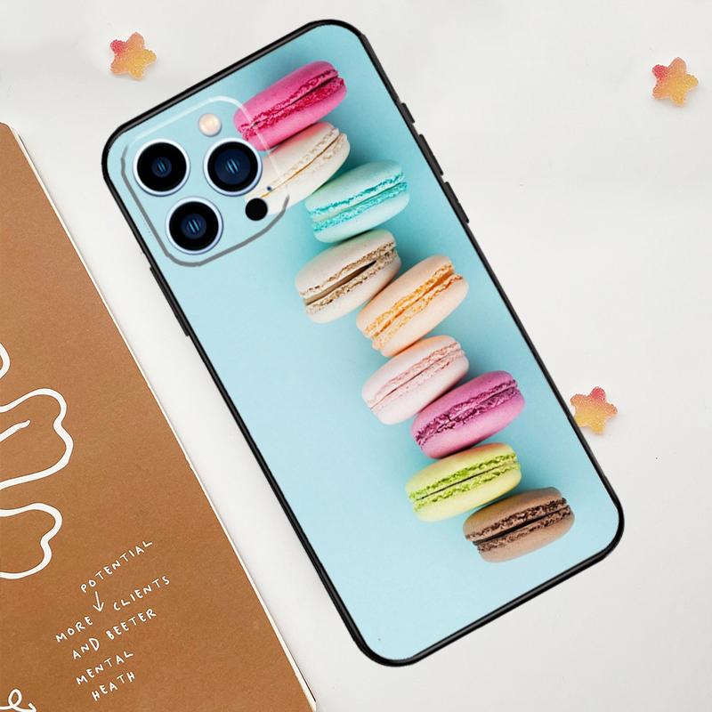 Dessert ice Cream Macaron Food Phone Case For iPhone 17 Pro Max 14 11 15 16 Pro Max 12 13 mini 16 Plus 16e 17 Air Funda