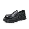 Spring Men's British Thick-Soled Leather Loafers: Trendy Casual Slip-On Shoes