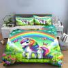 Einhorn-Geschenkset für Kinder Mehrere Größen Kinder- und Schlafzimmer für Erwachsene Exquisites 3-teiliges Bettwäsche-Set Geschenk