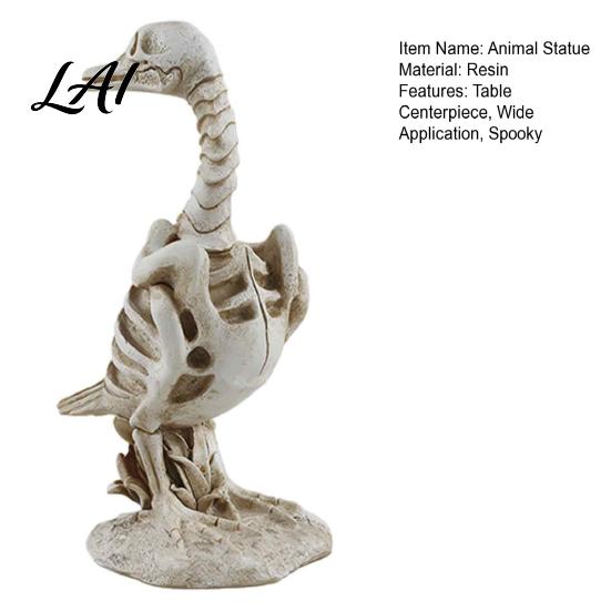 Festival Window Ornaments Skeleton Animal Statue Spooky Deer Cat Duck Figurine Resin Horror Theme Party Decor Ornament for Halloween Table