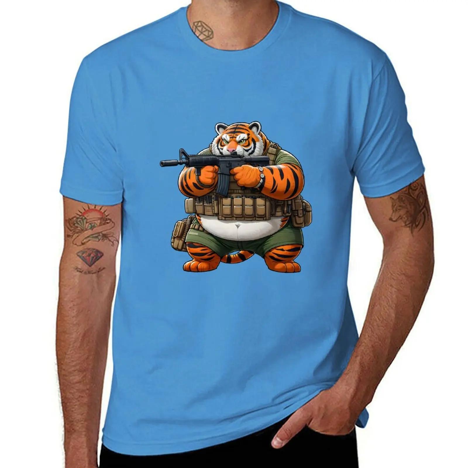 Tactical Tiger TShirt Blouse customizeds graphic t shirt vintage tees Mens tshirt S