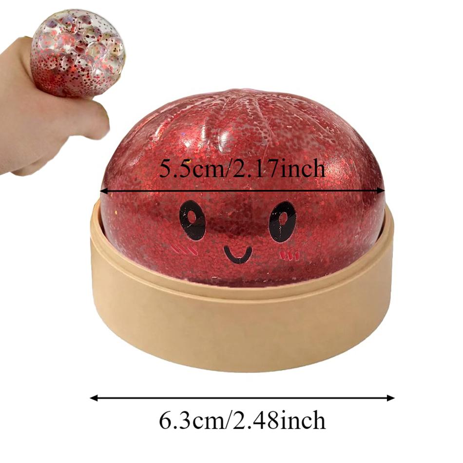 In Stock Glitter Dumpling Glitter Dumpling Squishy Blind Box Dumplings Sensory Squeeze Toy For Stress Relief Desktop Decoration
