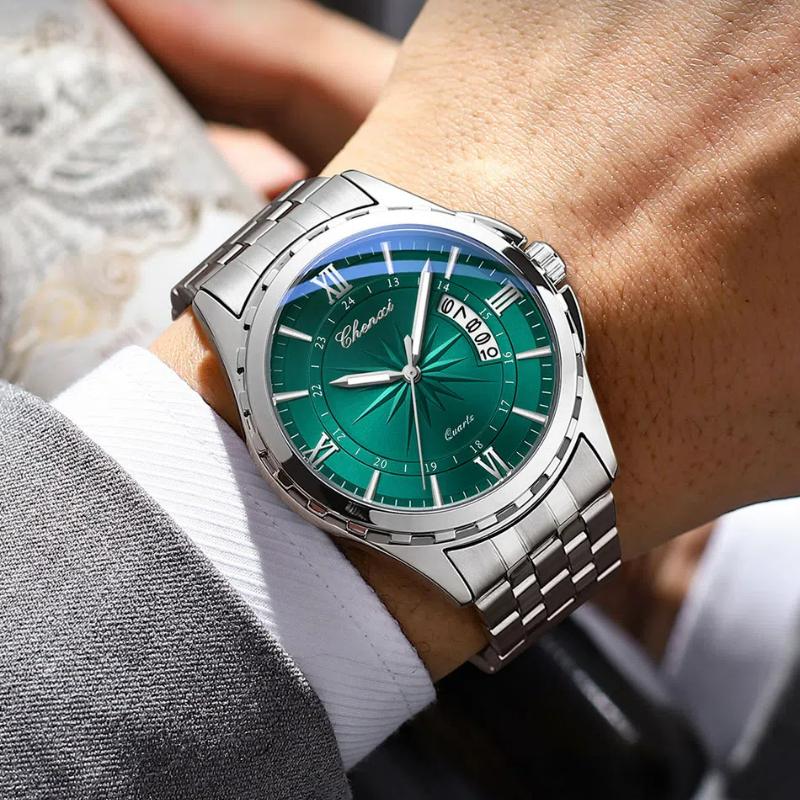 Chenxi NOUVELLES Montres pour Hommes Mode Sport Quartz Calendrier Étanche Lumineuse Montre Acier Inoxydable Cadeaux pour Hommes