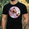 T-Shirt Men Butterfly Glitch Motif Cotton Size XS To 5XL