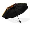 1PC Egyptian theme Umbrella Portable Folding Umbrella Iron Frame Hole Bone Structure Outdoor Home Umbrella A2