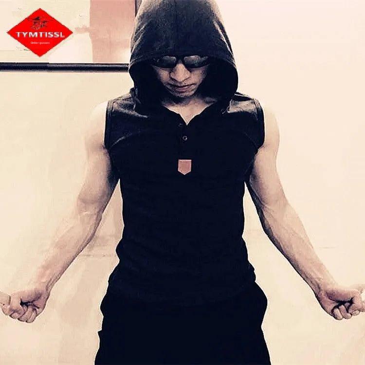 Men's Hooded Sleeveless Fitness Vest - Slim Fit Summer Waistcoat